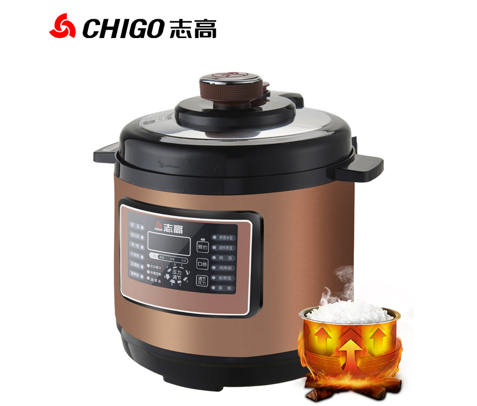 Chigo/z6com尊龙凯时官网 ZG-612D 6L双胆高压智能陶晶内胆电压力锅
